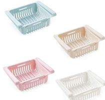 FINE PLASTICS Plastic Rectangular Basket Kitchen Storage Organiser 8 x 20 x 15 mm_0