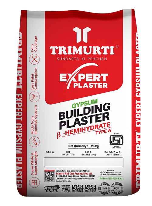 Trimurti Expert Building Gypsum Plasters 25 kg White_1