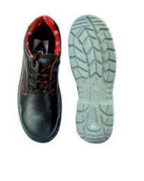 Houseton Embossed Leather Steel Toe Safety Shoes Black_0