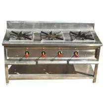 CBS-03 Three Burner Commercial Gas Stove Stainless Steel Silver_0