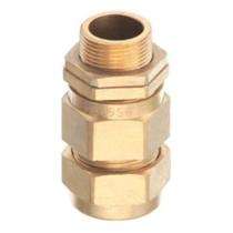 Brass Double Compression Glands Nickel Plated M12_0
