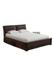 Mintwud Engineered Wood Contemporary Queen Size Bed 36 x 63 x 82 inch Wenge_0