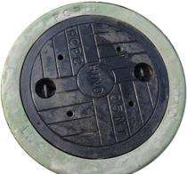 Sur traders Chamber Manhole Cover Ductile Iron Black Bitumen Painted 600 mm Dia_0