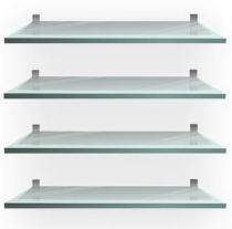 THE CRYSTAL MOSAICS Rectangular Glass Shelf 600 x 200 mm_0
