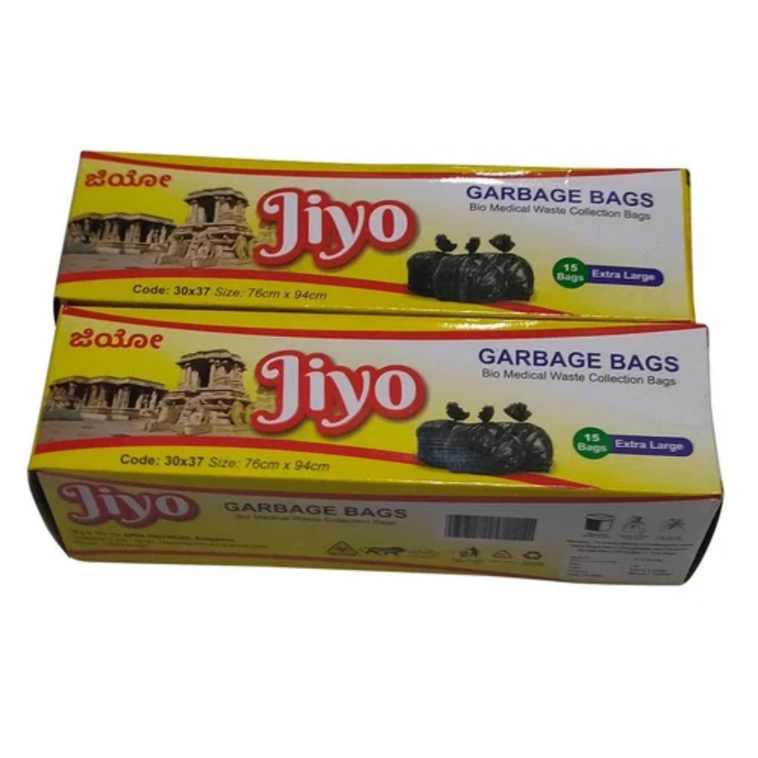 Jiyo Plastic Trash Garbage Bags 50 L 20 micron Black_1