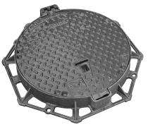 GGE Chamber Manhole Cover Cast Iron IS 210 Black Bitumen Painted 600 mm Dia_0