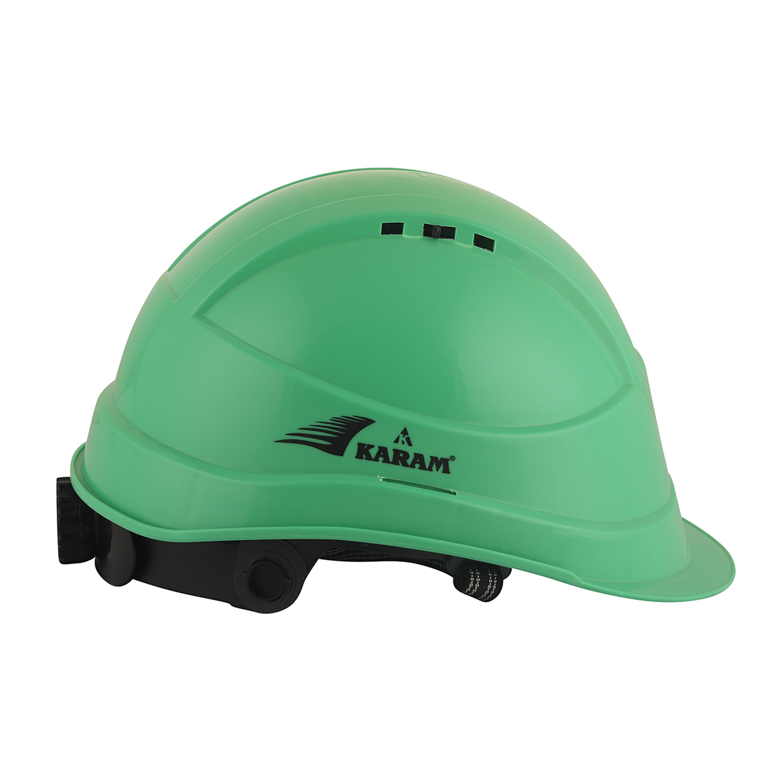 Karam Polypropylene Copolymer Mint Green Air Ventilated Safety Helmets PN542_2