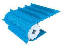 500 - 2400 mm Cleated Conveyer Belts Silicon Upto 200 kg 2 - 20 mm_0