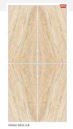 EXXARO Arano Beige 600 x 1200 mm Beige High Glossy Flat Glaze Vitrified Tile_0