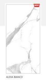 EXXARO Alex Bianco 600 x 1200 mm White High Glossy Flat Glaze Vitrified Tile_0