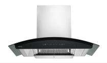 Hindware Greta Autoclean 60 Black Wall Mounted Chimney 1350 CMH_0