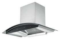 Hindware Greta Autoclean 75 Black Wall Mounted Chimney 1350 CMH_0