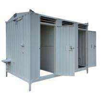 Metastar Infra Mild Steel 8 ft Portable Toilet Cabin White_0