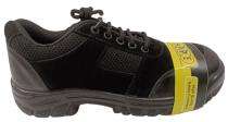 Suede Leather Steel Toe Safety Shoes Black_0