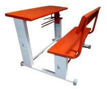 Mild Steel 2 Seater Student Bench Desk_0