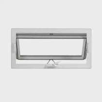 Satyam Top Hung 1 Track 1 Panel White uPVC Window 4 x 2 ft_0