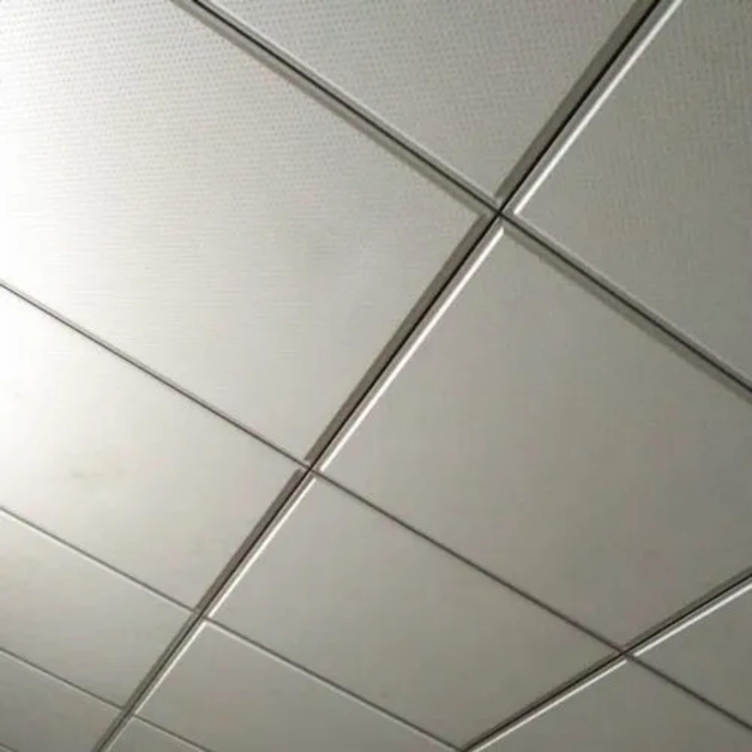 MODE INTERIORS White Gypsum False Ceiling 585 x 585 mm_1