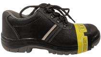 Full CG Leather Steel Toe Safety Shoes Black_0