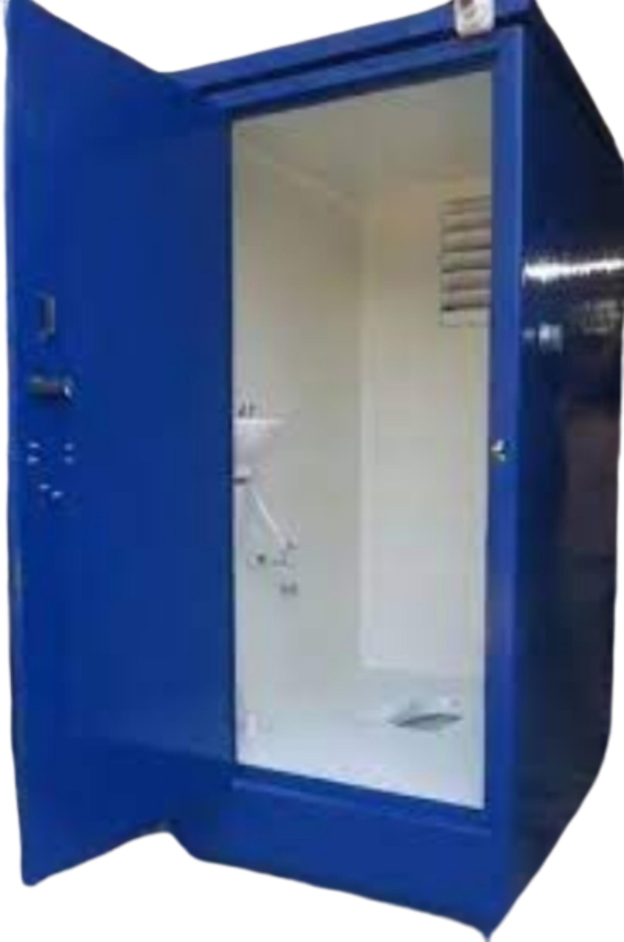 Royal Enfinity Mild Steel 8 ft Portable Toilet Cabin Blue and White_1