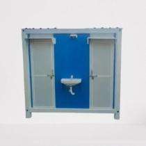 Royal Enfinity Mild Steel 8 ft Portable Toilet Cabin Blue and White_0