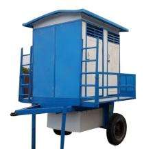 LAKHANI Mild Steel 9 ft Portable Toilet Cabin Blue and White_0