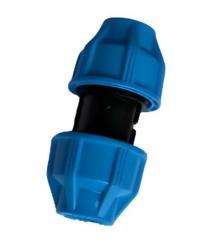 Brothers Plastic MDPE 20 - 110 mm Round Blue and Black Pipe Coupler_0