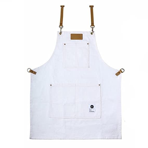 Buy Leather Apron 62 x 92 cm White online at best rates in India