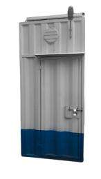 Tirtho PVC 7 ft Portable Toilet Cabin Grey and Blue_0