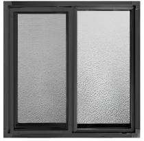 UNIQUE Casement 2 Track 2 Panel Black uPVC Window 6 x 4 ft_0