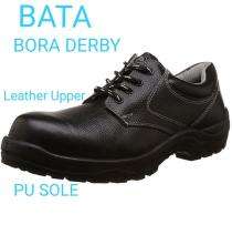 Bata Real Leather Steel Toe Safety Shoes Black_0