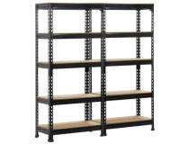 Sri Vari CR Sheet Slotted Angle 5 Layers Industrial Racks 6 ft 12 x 36 x 72 inch_0