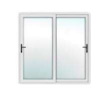 Eplast Casement 2 Track 2 Panel White uPVC Window 8 x 4 ft_0