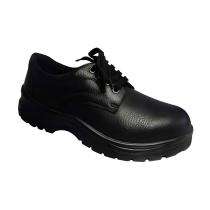Real Leather Steel Toe Safety Shoes Black_0