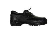 Real Leather Steel Toe Safety Shoes Black_0