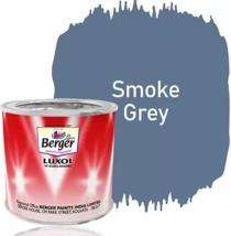 Berger Soft Sheen Water Based Smoke Grey Enamel Paints Glossy_0