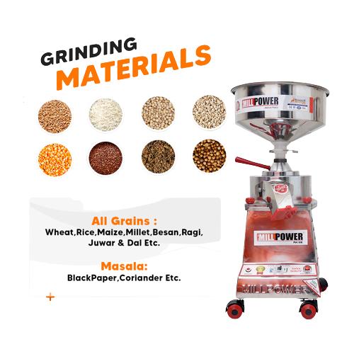 Mill Power 1 hp Semi Automatic Flour Mill Atta Chakki Machine SS1E-1 9 kg/hr_2