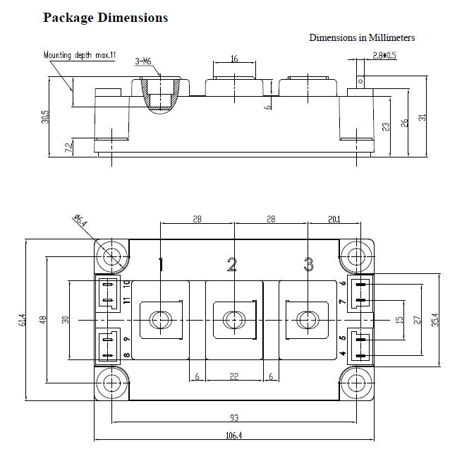 STARPOWER IGBT Module GD200HFX170C2S Silicon Half Bridge 1700 V 1.85 V -40 deg C +150 deg C_2