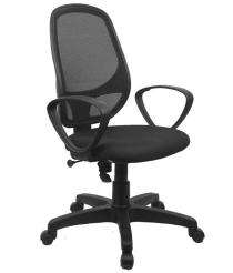 BFurn Revolving Black 610 x 610 x 1100 mm Fabric Office Chairs_0