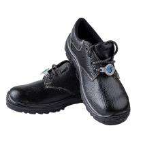 Grain Leather Steel Toe Safety Shoes Black_0