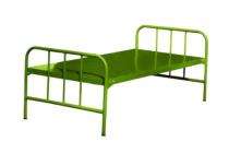 Steel Single Hostel Bed 7 x 3 ft Green_0