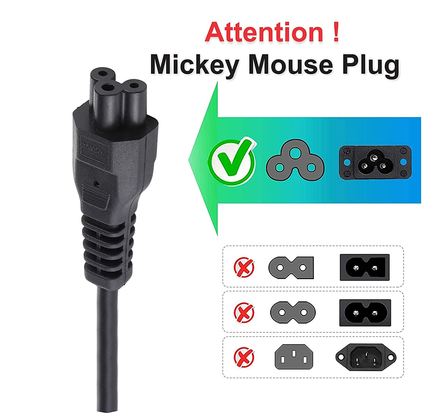 ATKabel Power Cord 3 Pin Laptop Power Cable 1 m 3.5 A_2