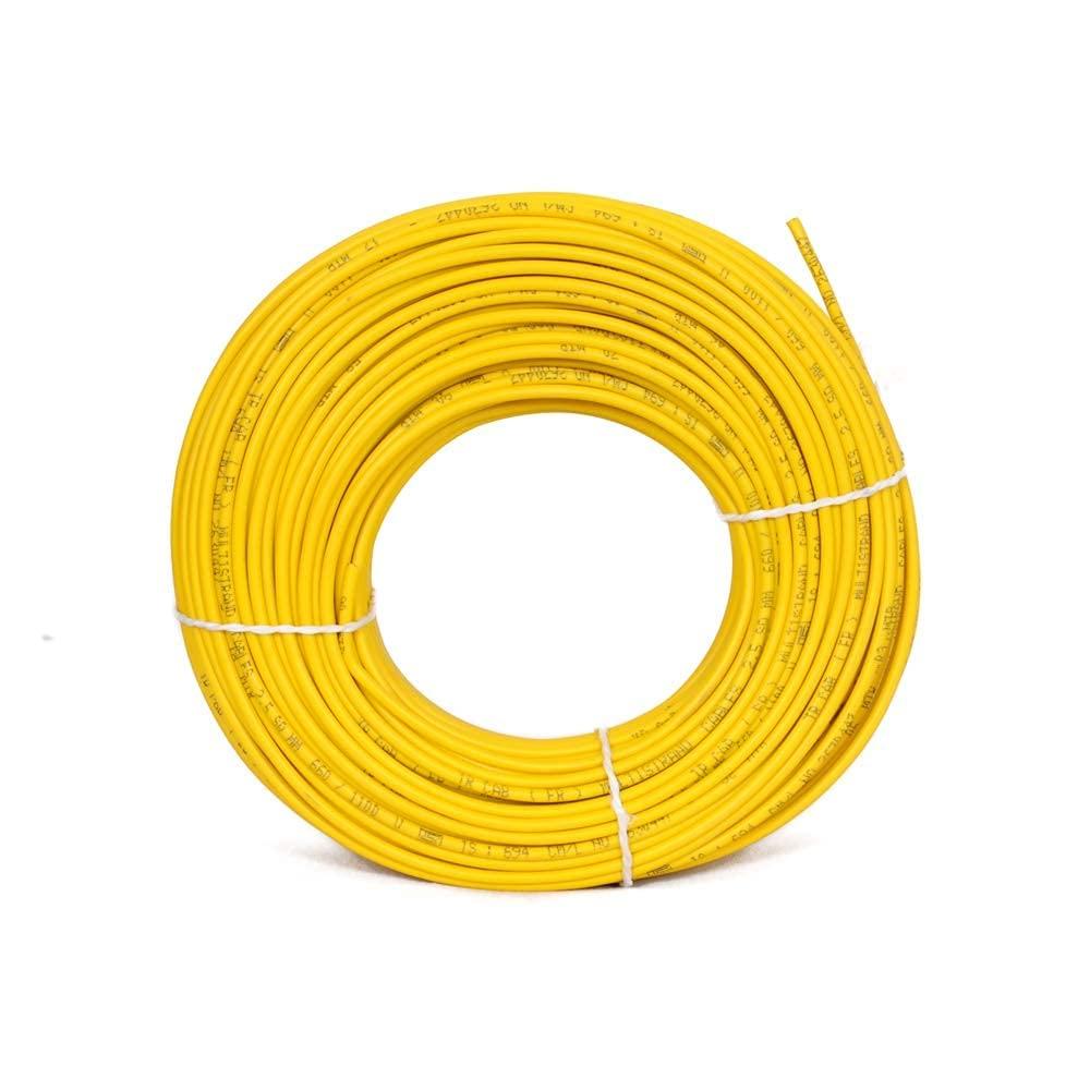 Aetrio 0.75 sqmm FR Electric Wire Yellow 90 m_1