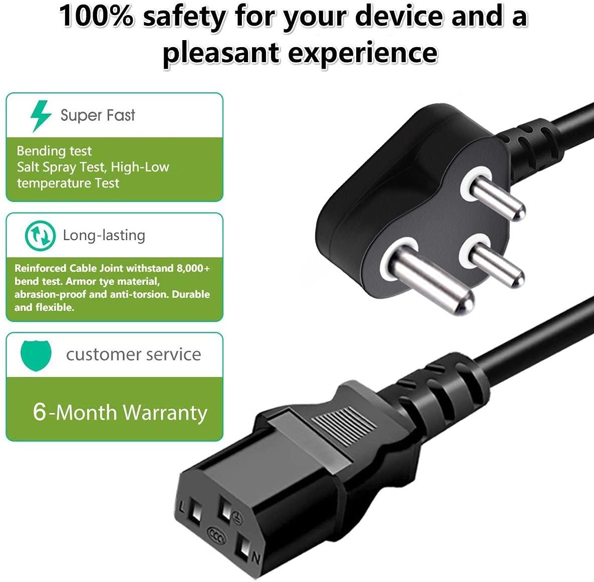 ATKabel Power Cord 3 Pin Laptop Power Cable 2 m 3.5 A_3