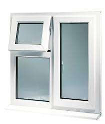RAJDHANI Casement 2 Track 3 Panel White uPVC Window 6 x 4 ft_0