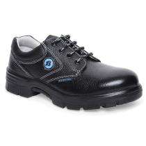 Bata Robust Derby Buff Barton Print Leather Steel Toe 200 J Safety Shoes Black_0