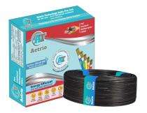 Aetrio 0.5 sqmm FR PVC Electric Wire Black 90 m_0