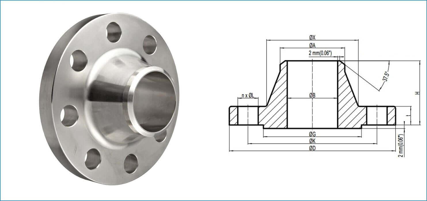 Anggerik Laksana Stainless Steel Weld Neck Flanges 300 mm Class 300_1