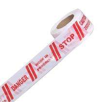 75 mm Non Adhesive Polyethene Warning Tape Upto 200 micron White and Red_0