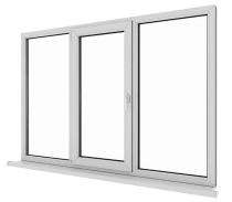SKYVUE Sliding 3 Track 3 Panel Pristine White uPVC Window 6 x 4 ft_0