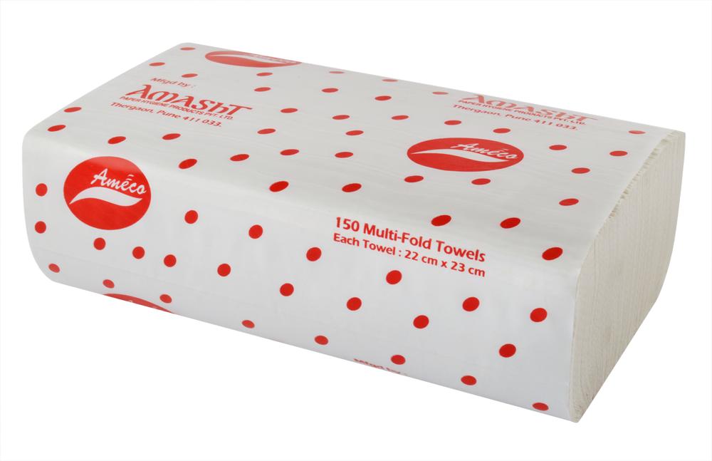 M Fold Tissue Paper Box Plain 22 x 23 cm White_2